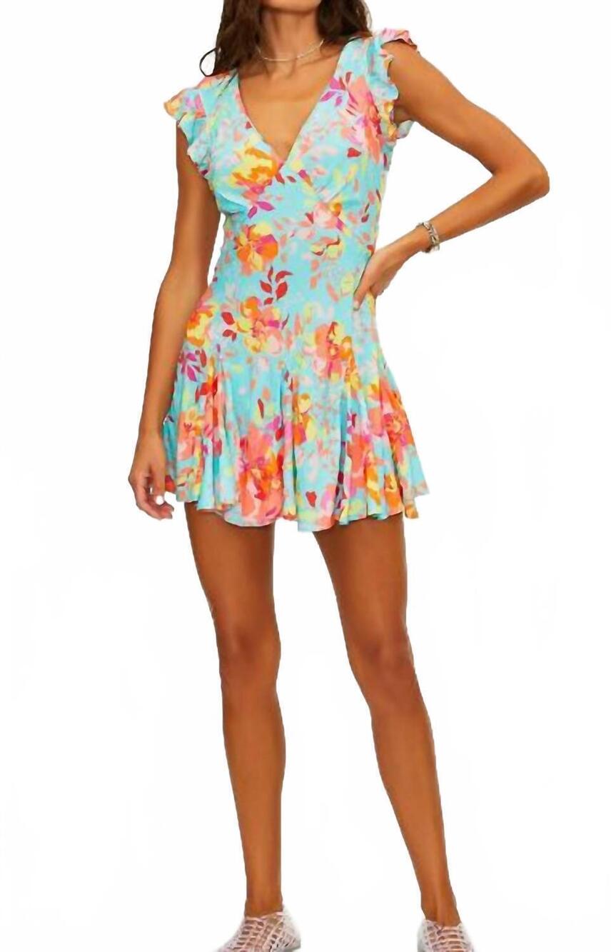 NEW BEACH RIOT lennie dress in gulf bloom